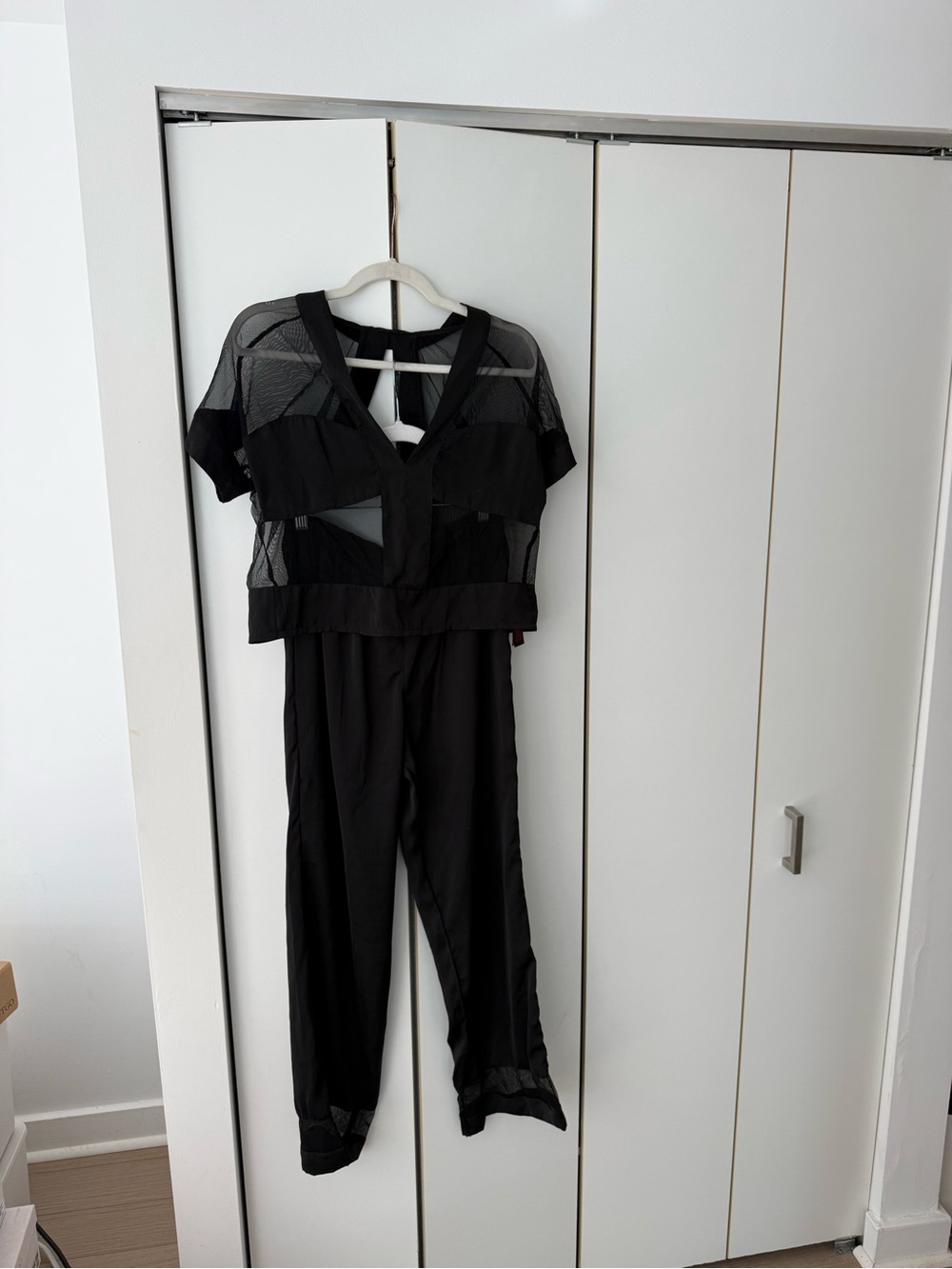 Bluebella Black Mesh Panel pajama set